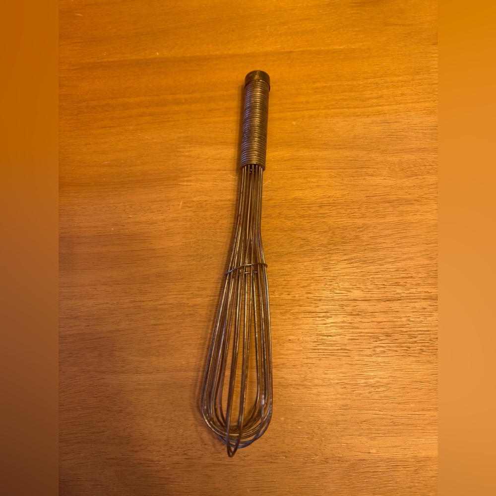 Vintage Commercial Jumbo Whisk- 12” Heavy Metal